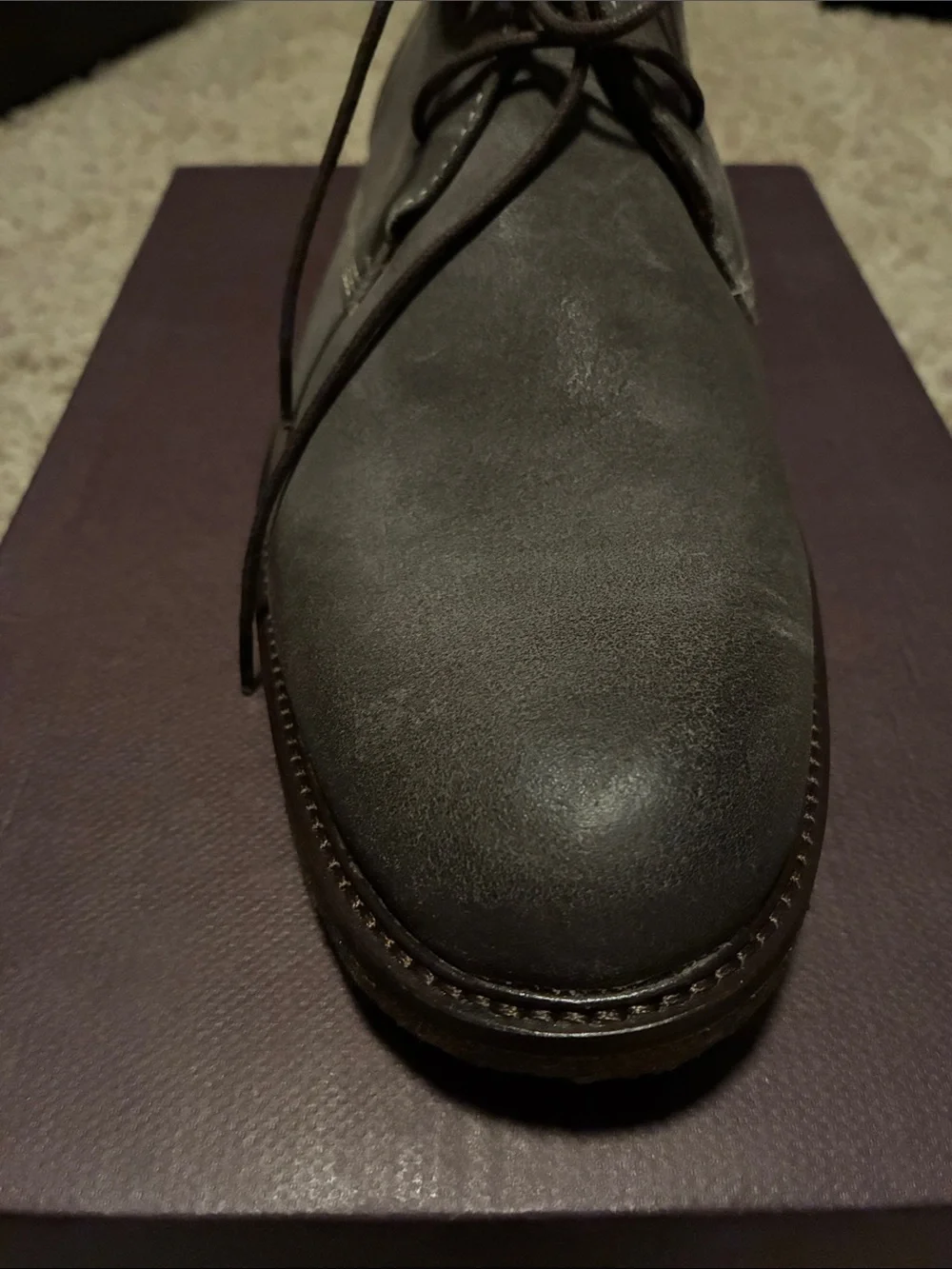 Johnston & Murphy Men's Copeland Gray WR Oiled Suede Chukka Boots- Size 13